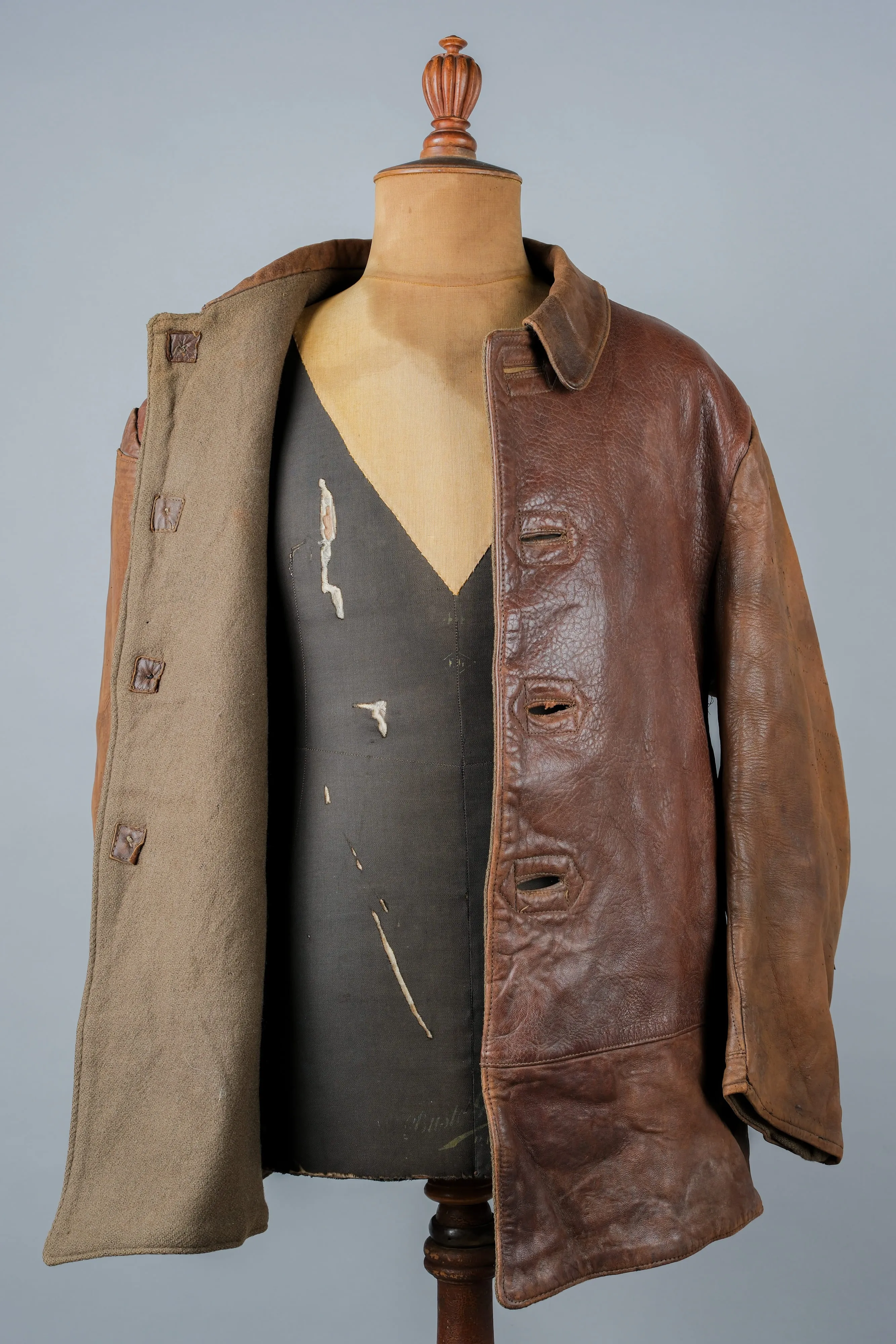 [~ 40's] Jacket en cuir jerkin de l'armée britannique 