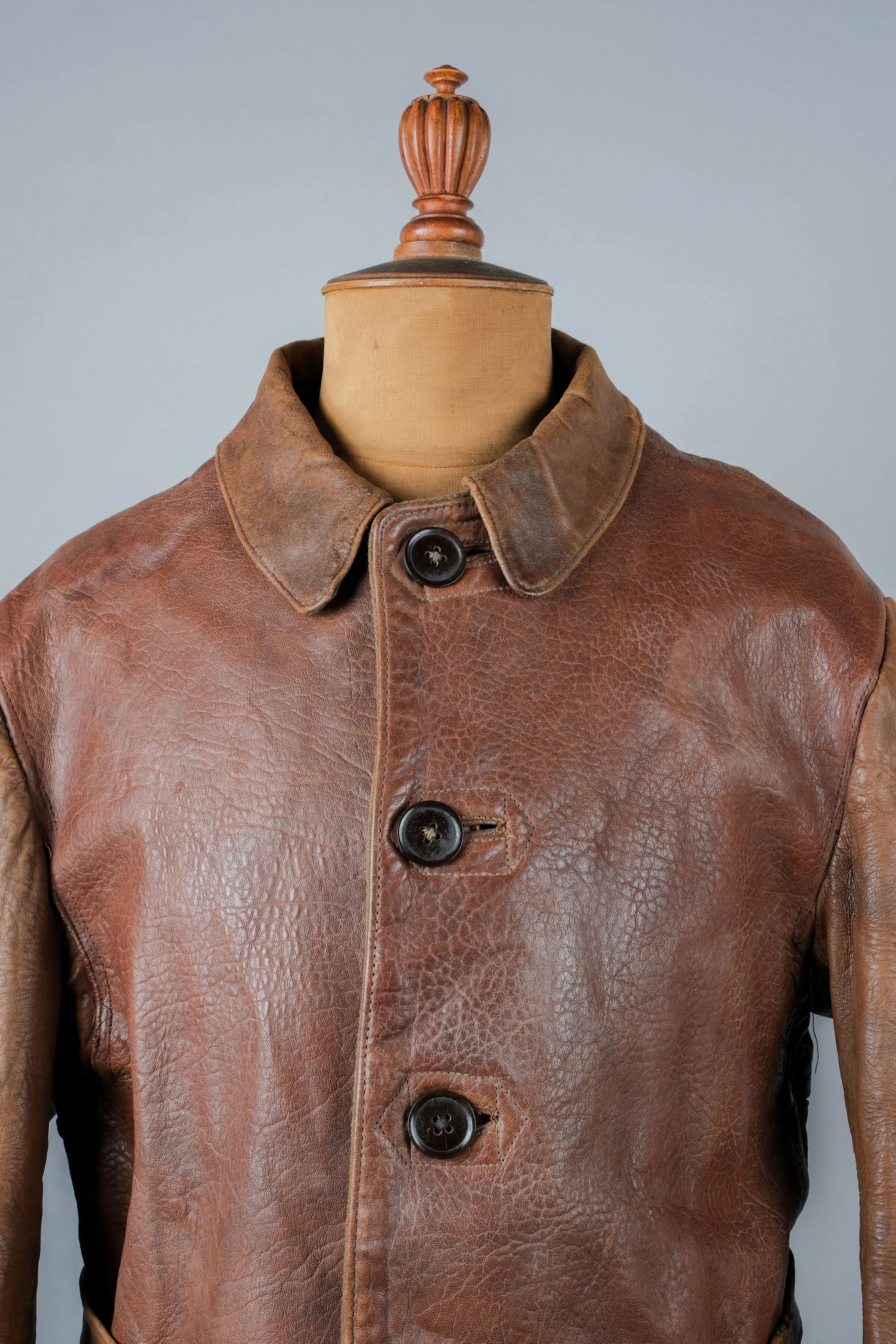 [~ 40's] Jacket en cuir jerkin de l'armée britannique 