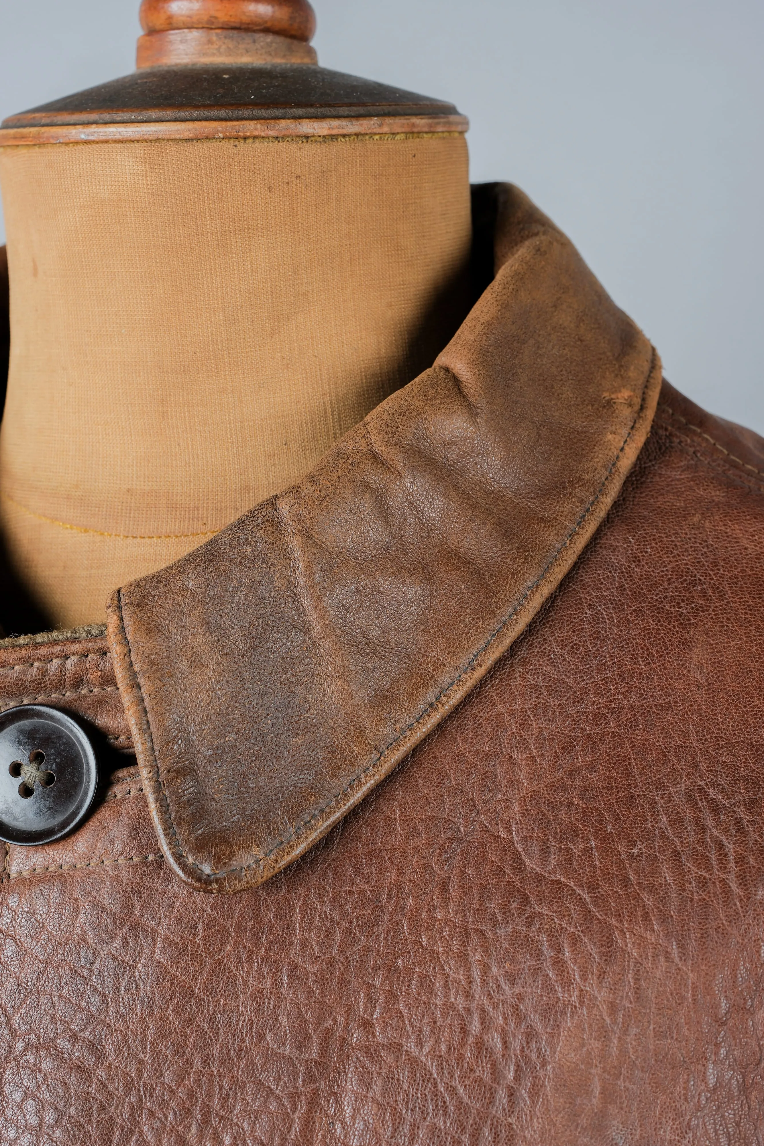 [~ 40's] Jacket en cuir jerkin de l'armée britannique 