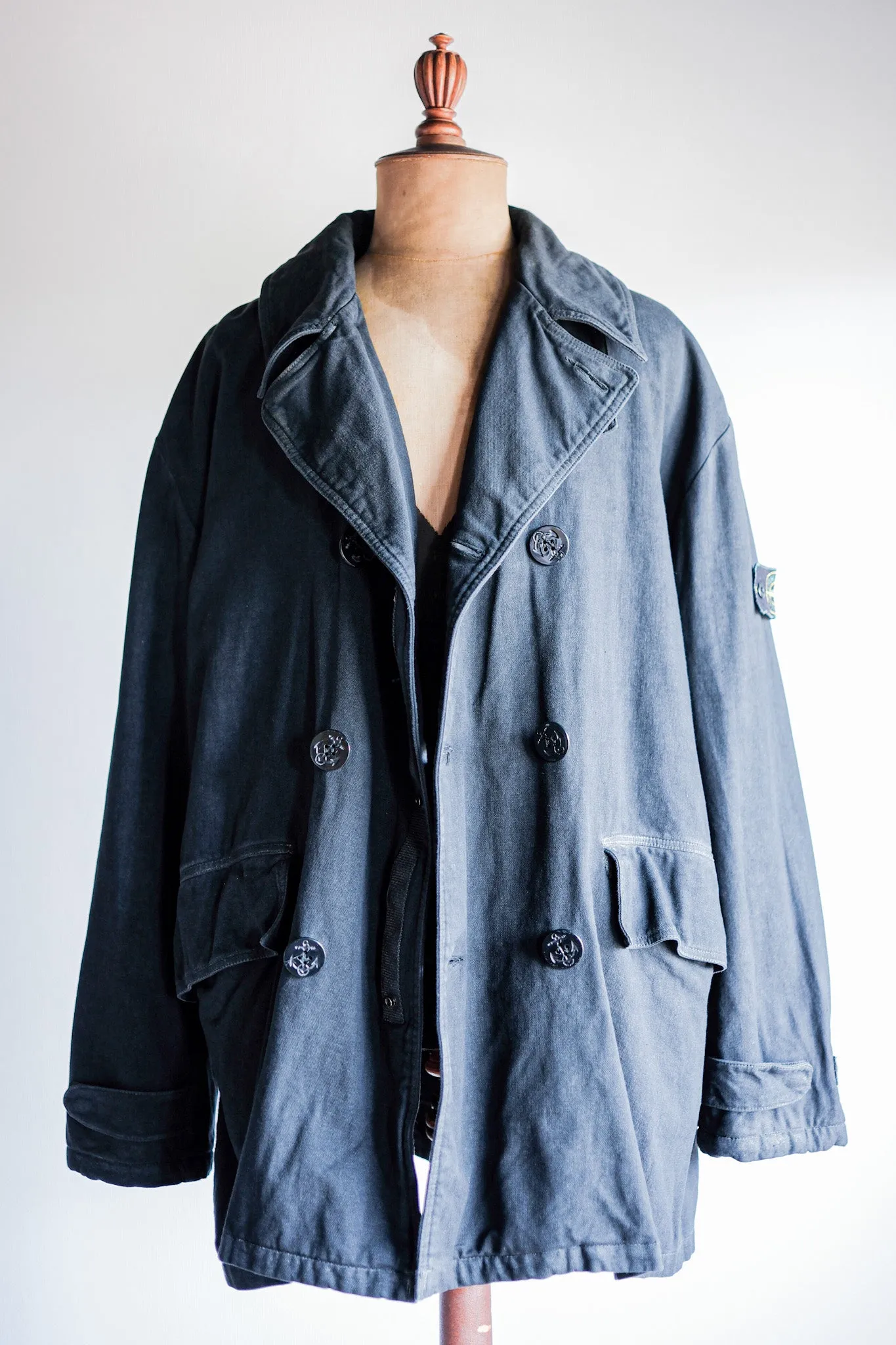 [~ 90's] Old Stone Island Double Breasted Jacket Size.xxl 