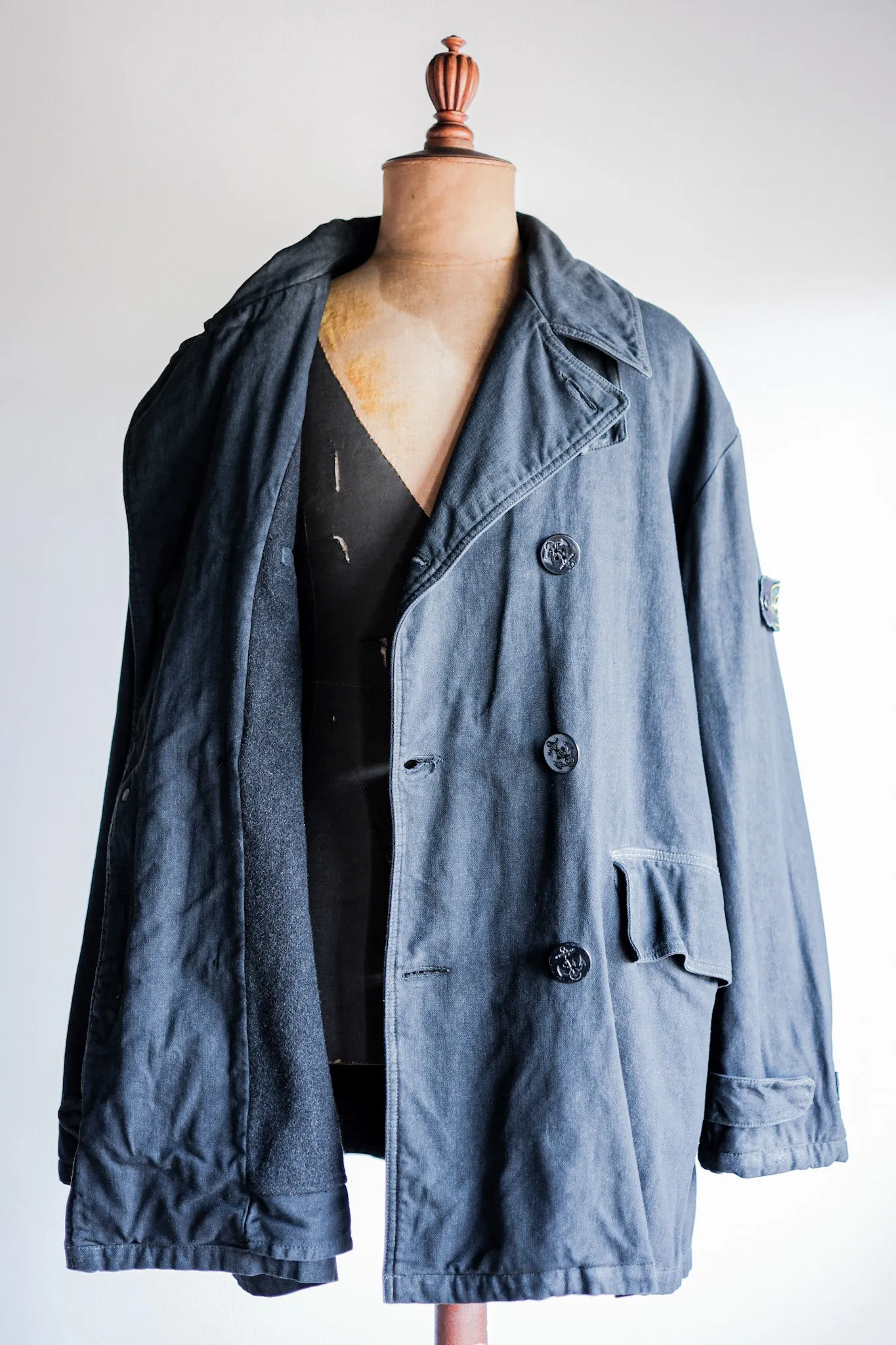 [~ 90's] Old Stone Island Double Breasted Jacket Size.xxl 
