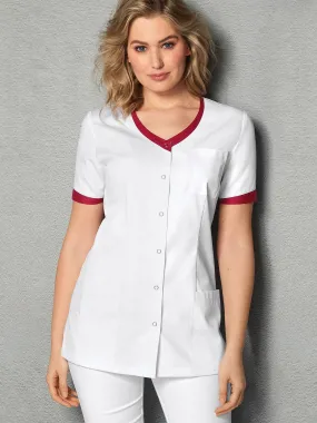 Blouse médicale avec détails colorés