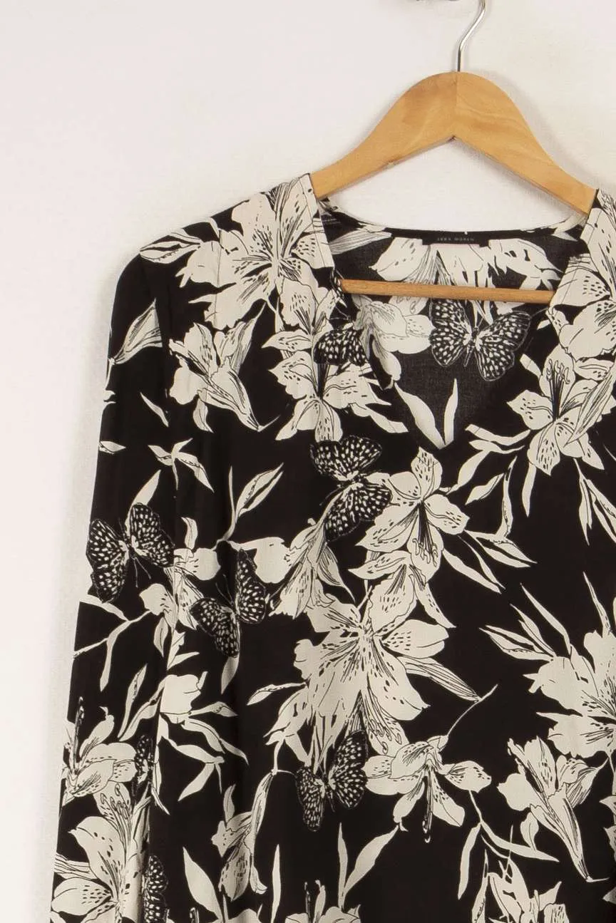 Blouse noire et blanche - Taille S/36