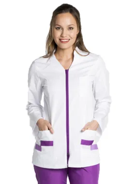 Blouse Pharmacienne Manches Longues Col Mao