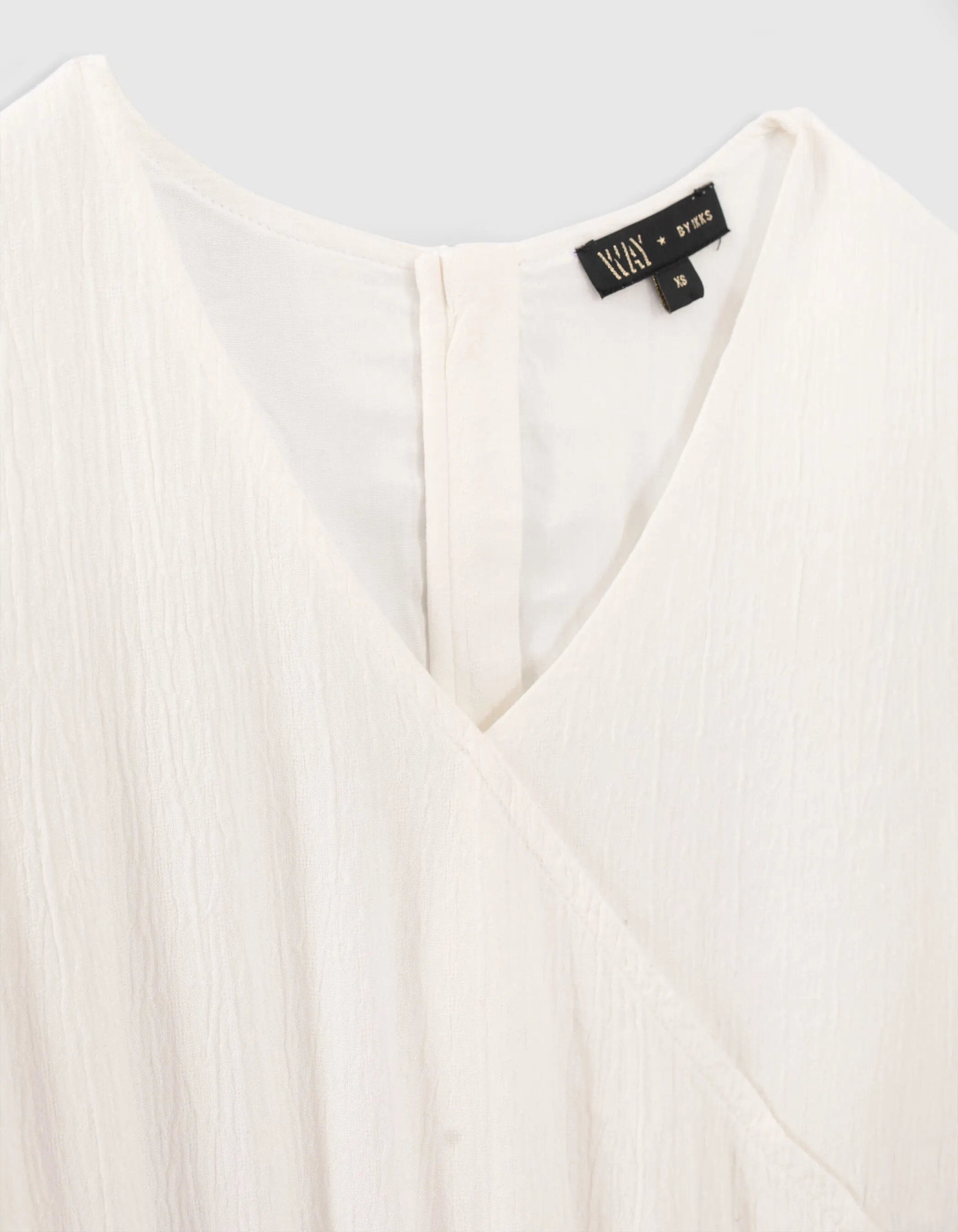 Combi-short écru Ecovero® bordé dentelle fille