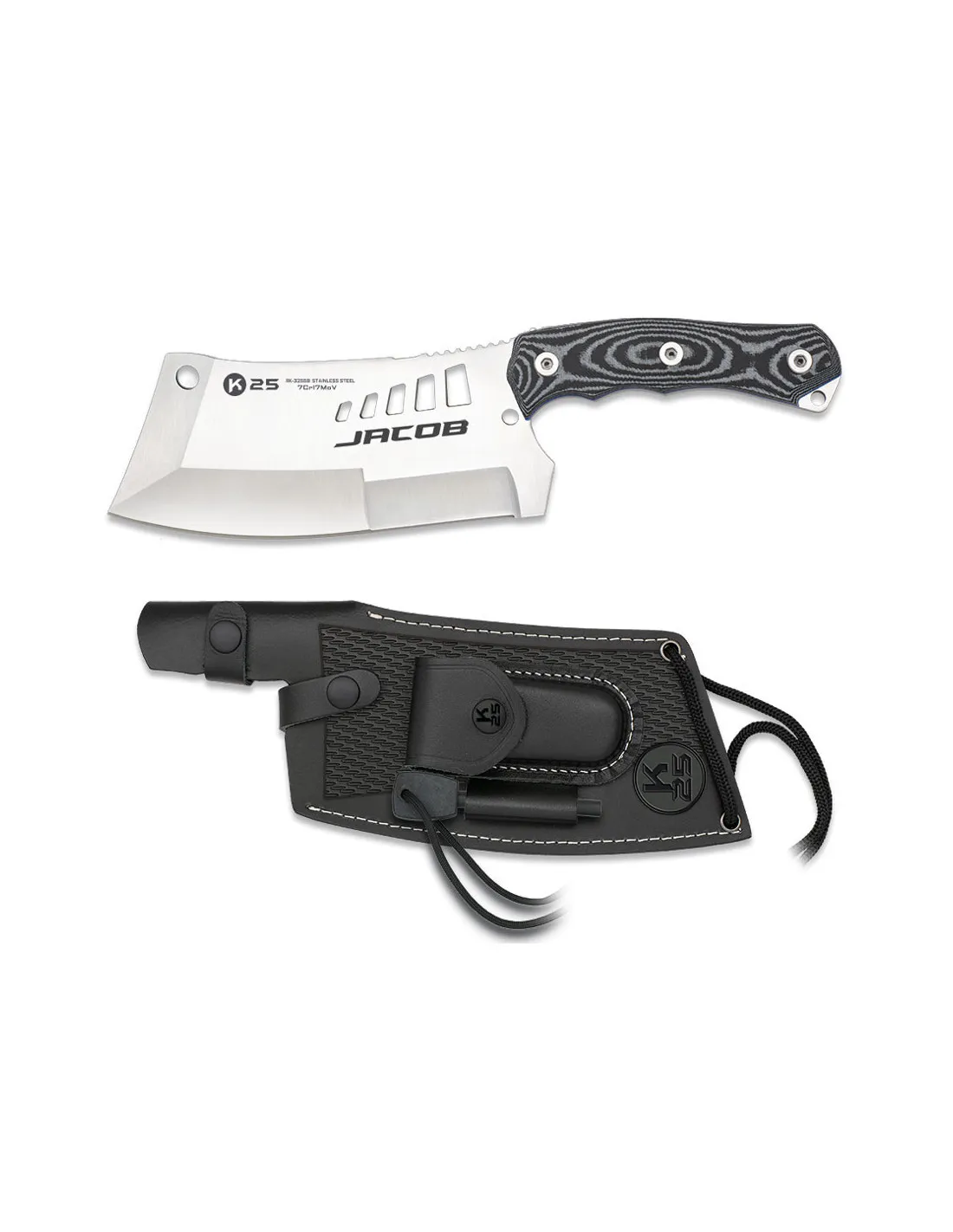 Couteau tactique K25 Jacob, avec étui ⚔️ Boutique Épées