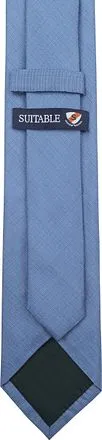 Cravate en Soie Bleue K81-9 K81-9 Uni Mid Blue RT commander 