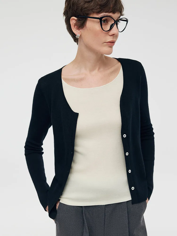 Haut en tricot à manches longues en patchwork de laine pour femmes