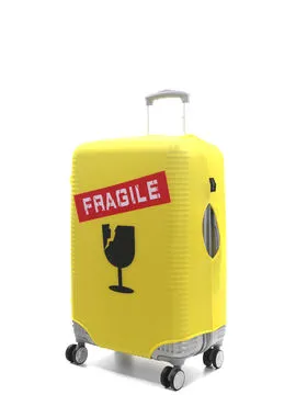 Housse de valise Airtex Fantaisie Fragile  M Jaune Fragile  337/24Fragile  