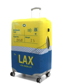 Housse de valise Airtex To Los Angeles LAX  L Jaune LAX  337/28LAX  