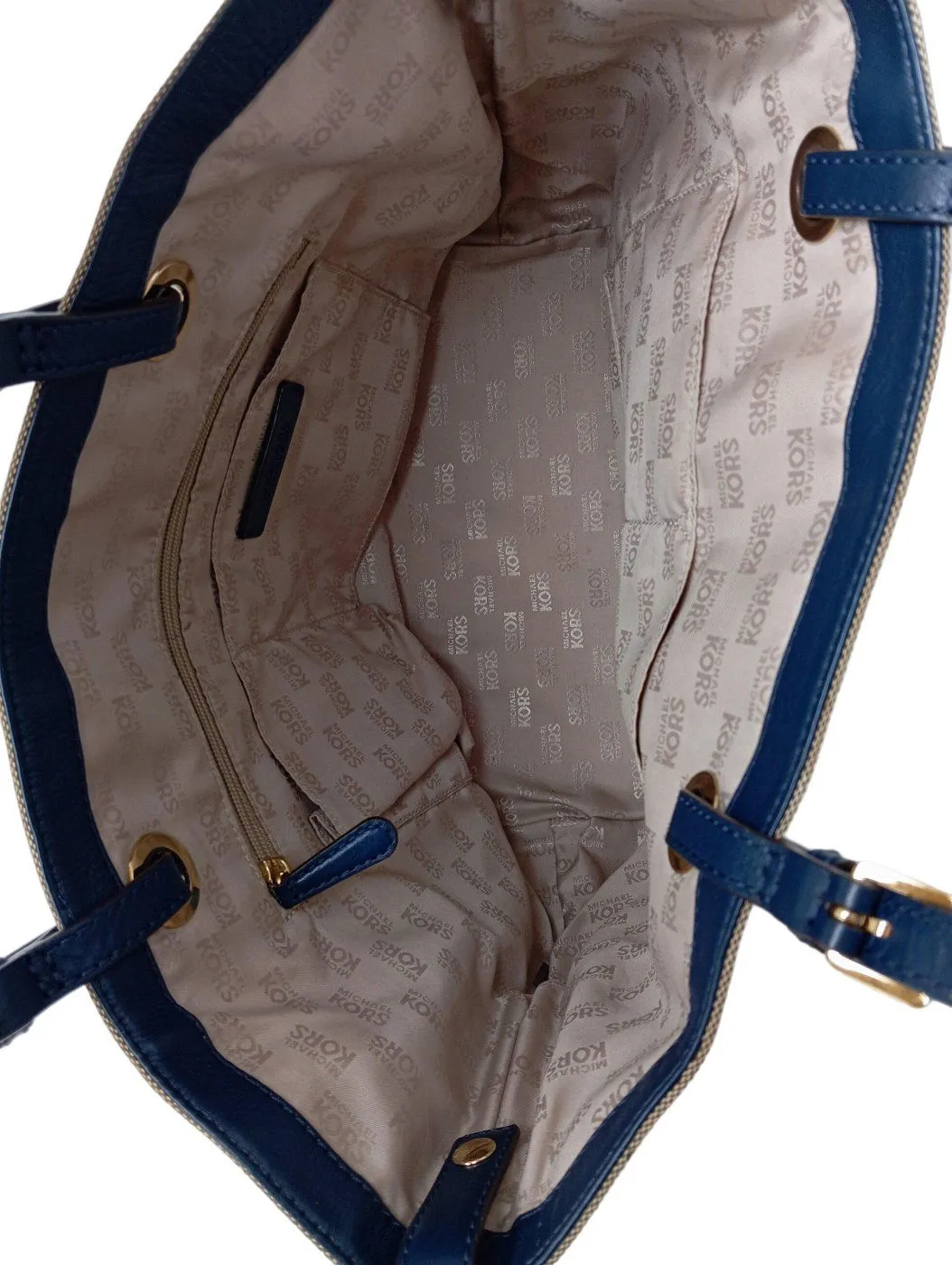 Michael Kors Shopper crème-brun imprimé allover style décontracté