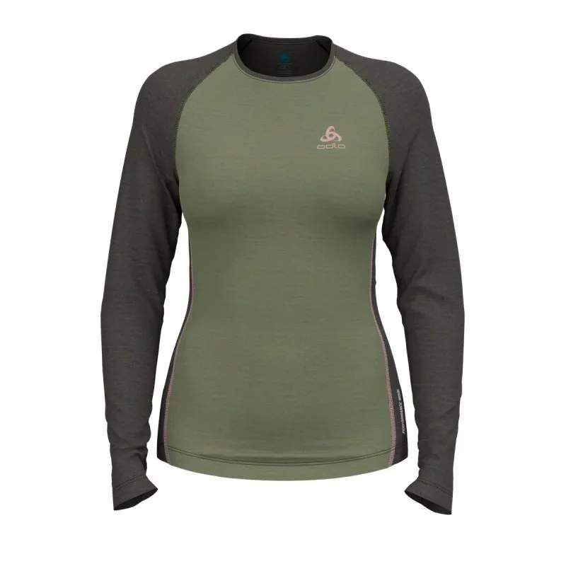 ODLO Bl Top Crew Neck L/s Natural P - TERRE DE RUNNING