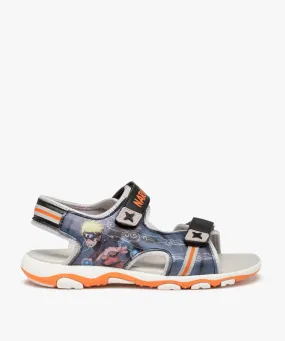 sandales sport garcon imprimees a scratchs - naruto bleu standard sandales et nu-pieds