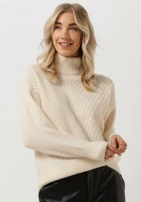 selected femme col roulé sif sisse ls knit highneck en beige