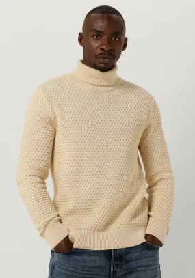 selected homme col roulé remy ls knit all stu roll neck w camp crème