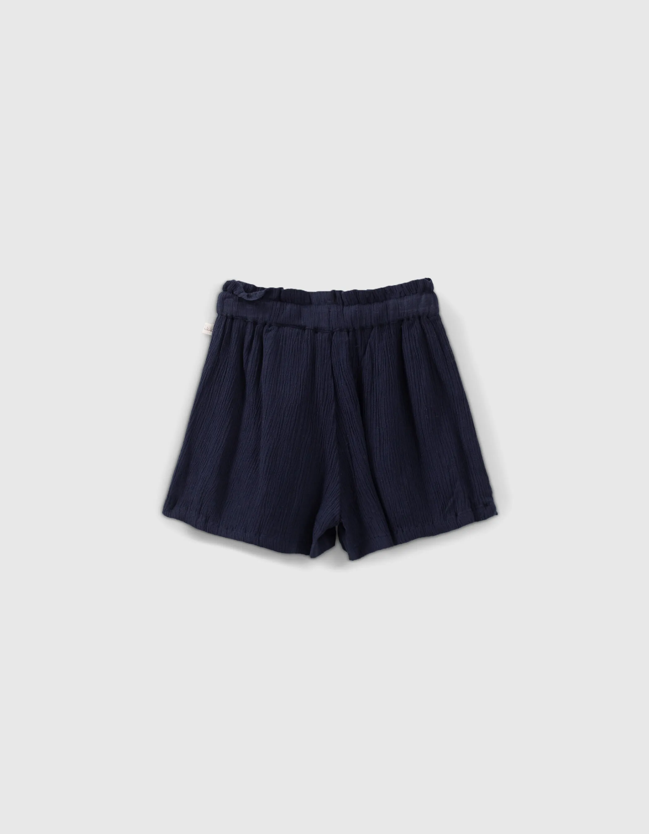 Short marine à volants brodés bébé fille
