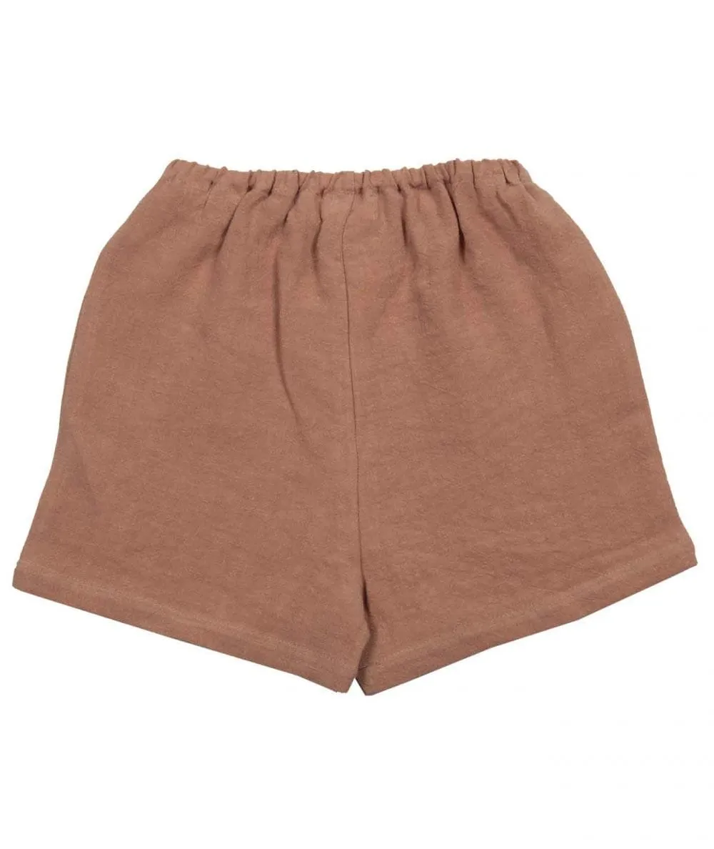 Suuky : Ensemble bébé en lin Polo et short d'été - Sunburn - 100% Ecoresponsable - Mer(e)veilleuse