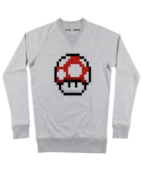 Sweat Pixel Champignon - Sweat Champignon Rouge Mario | Grafitee