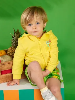 Sweat à capuche zippé X Ariane Butto - Jaune
