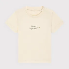 T-shirt bébé brodé Breton trop mignon