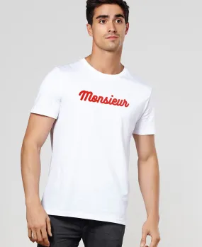 T-Shirt homme Monsieur (effet velours)