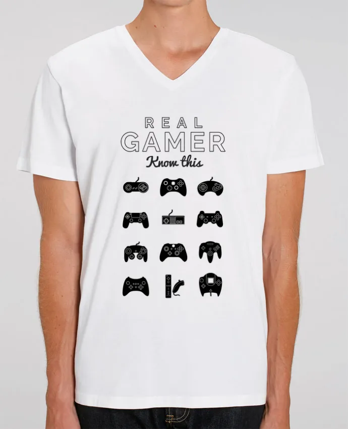 T-shirt homme Real gamer jeux video par 