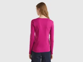 T-shirt manches longues en pur coton