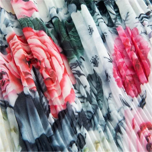 Top plissé bouquet