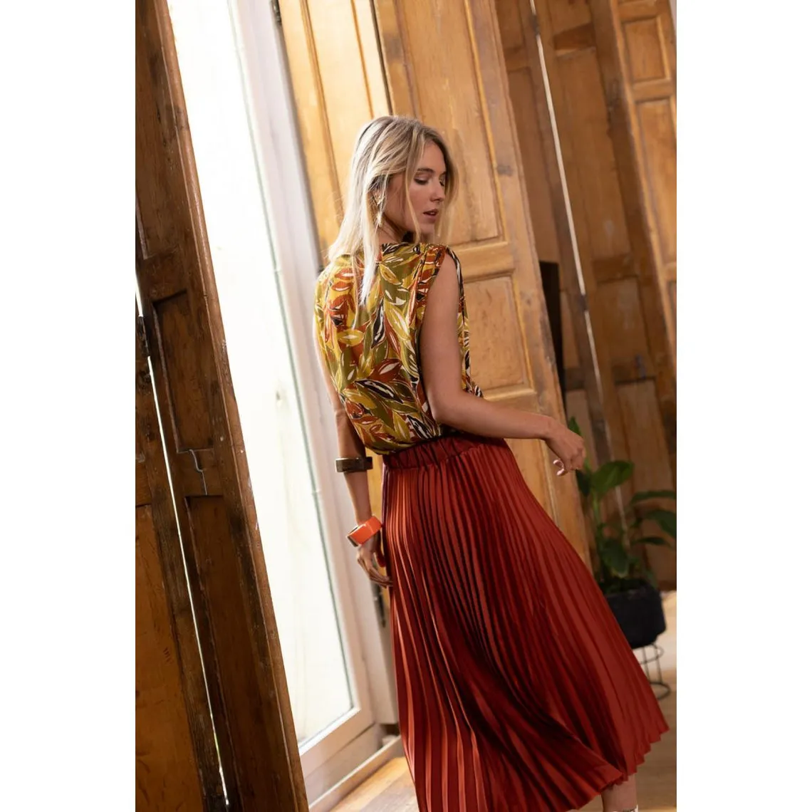 Top Stella ocre en viscose | 3 Suisses