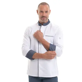 Veste de cuisine ABAX Blanche et Denim - ROBUR