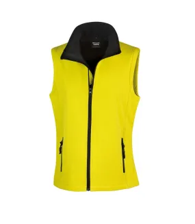 Veste softshell sans manches femme jaune/noir Result