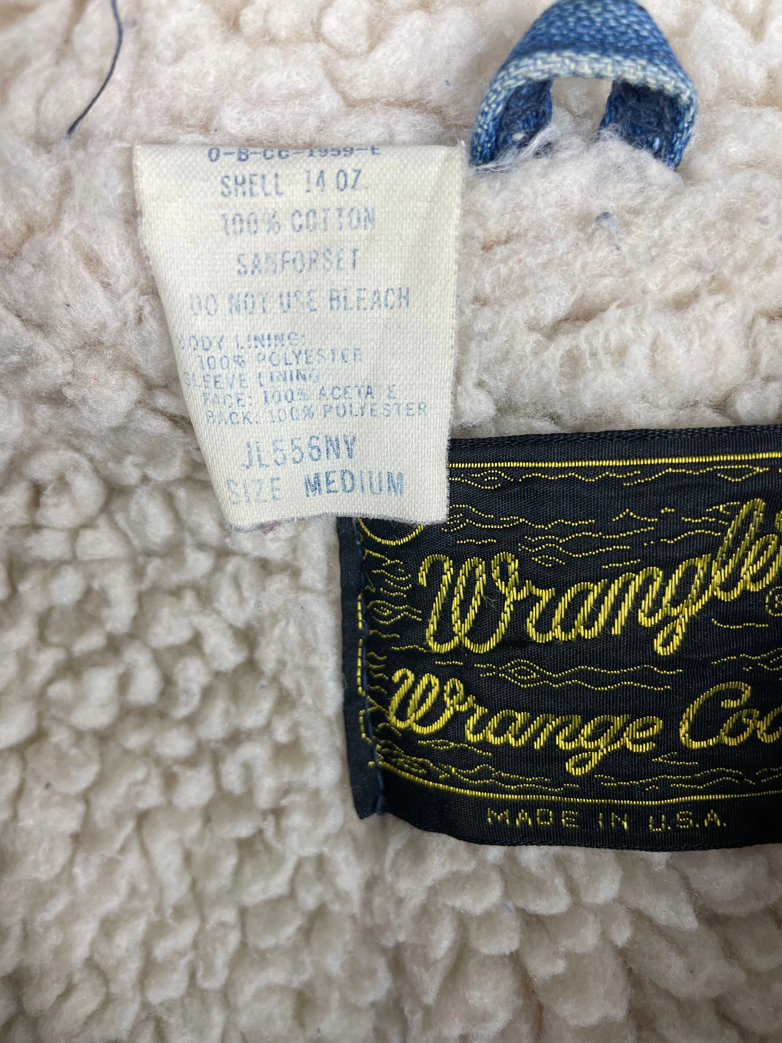 Wrangler Made In USA Sherpa Lined Denim Jacket